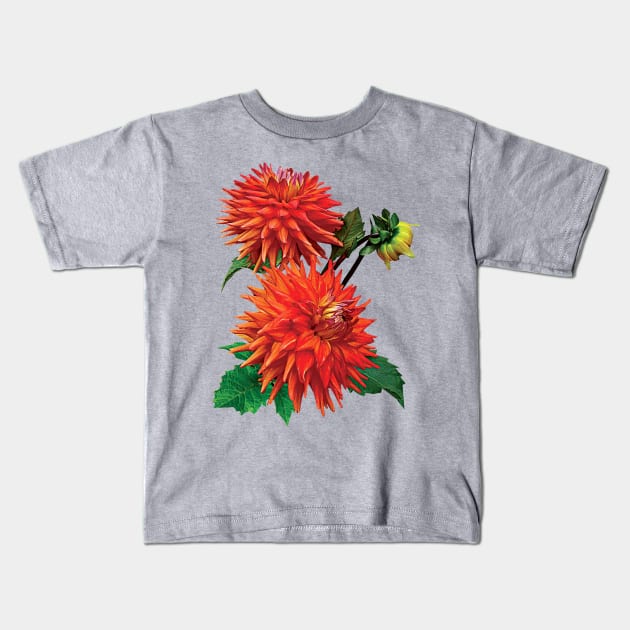 Dahlia Hot Shot Kids T-Shirt by SusanSavad